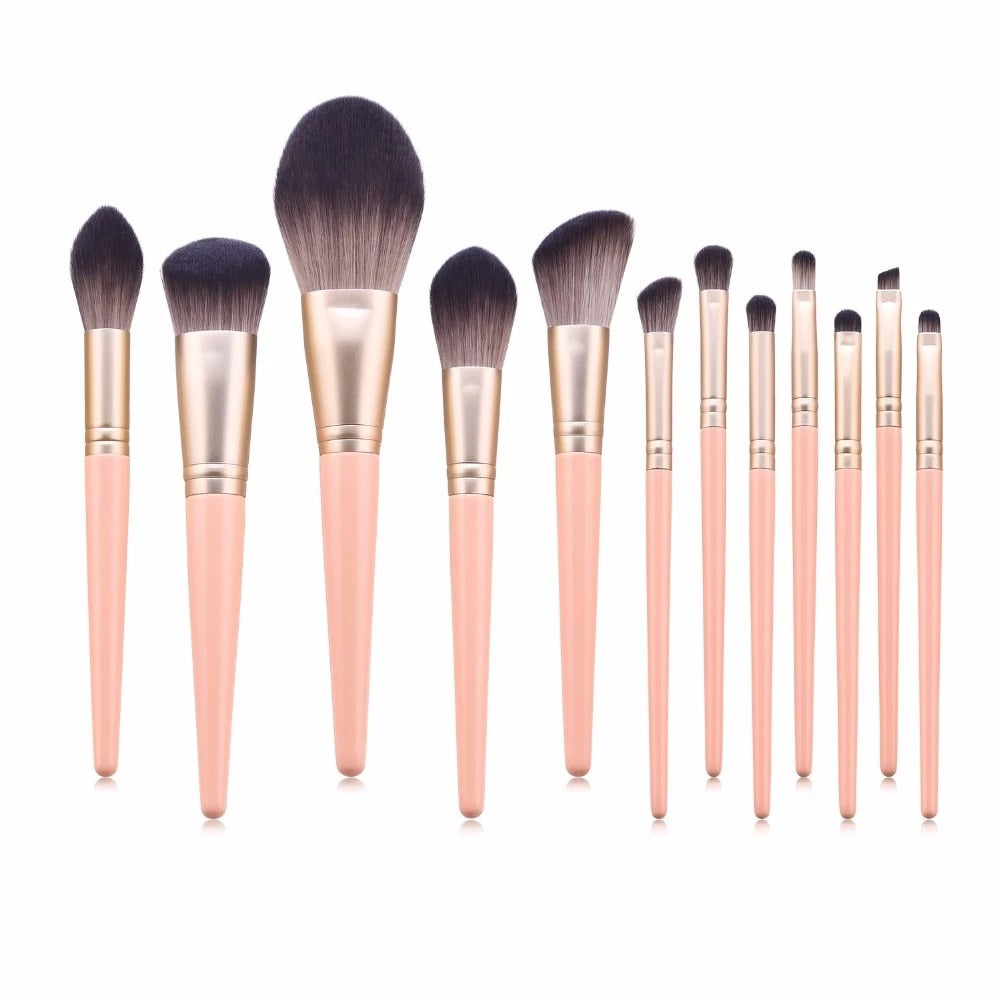 12-Piece Professional Makeup Brush Set