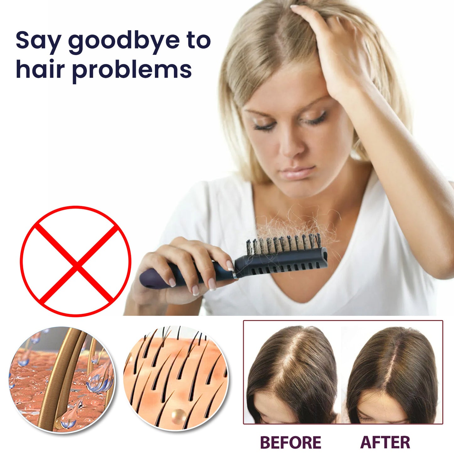 OUHOE Strong Hold Hair Spray for Damaged Hair Repair
