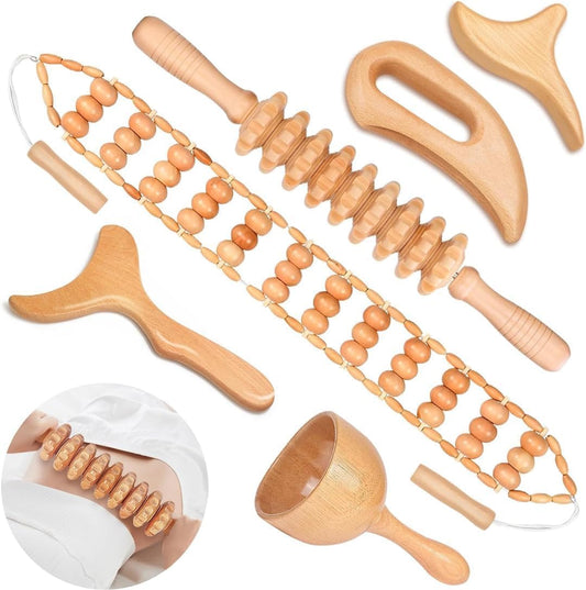12-Piece Wood Therapy Massage Set